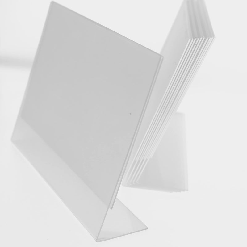 RY DISPLAY 6 Pack Clear Acrylic 8.5 X 11 Inches Acrylic Slant Back Sign Holder ,Picture Frames,Desktop Document Acrylic Holder Table Single Sheet Portrait Ad Frames (Horizontal) - Image 3